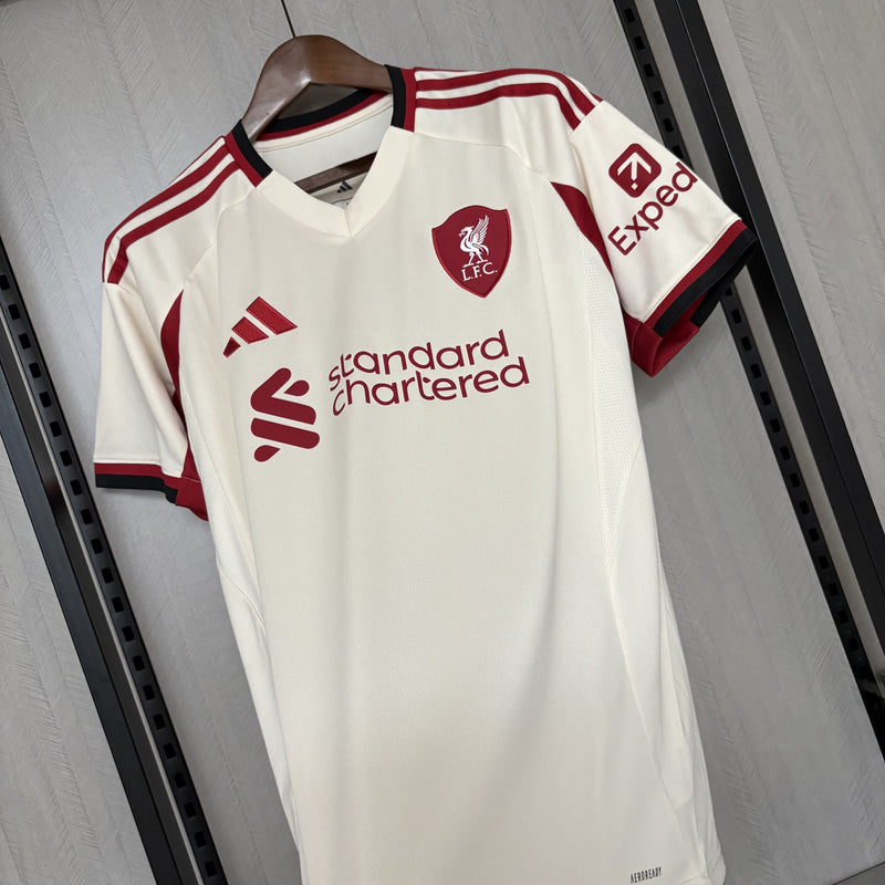 Camisas Liverpool 25/26 Adidas Torcedor Masculina - BEGE II