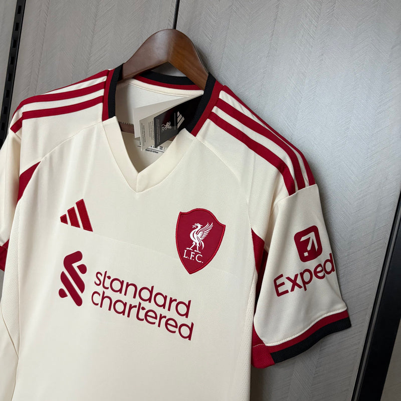 Camisas Liverpool 25/26 Adidas Torcedor Masculina - BEGE II