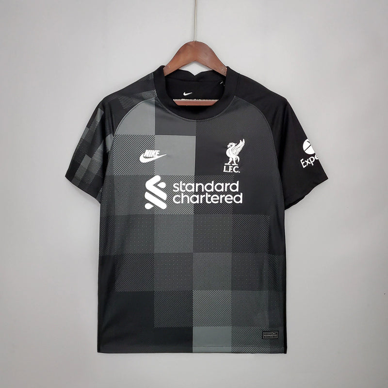 Camiseta Goleiro Liverpool II 21/22 Nike - Branco+Preto