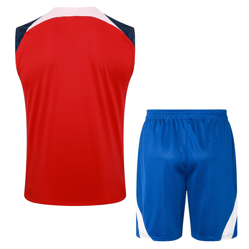 Conjunto Sem Manga Atletico Madrid 24-25 - Vermelha