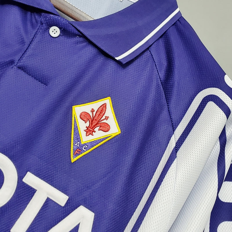 Camisa Fiorentina Retrô Home 2000 Torcedor Masculina - Roxo