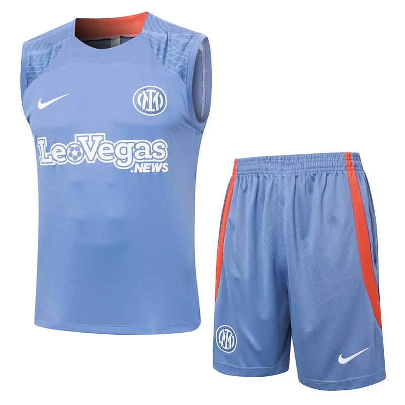 Conjunto de Treino sem Manga da Inter de Milão 24-25 (Azul Claro)