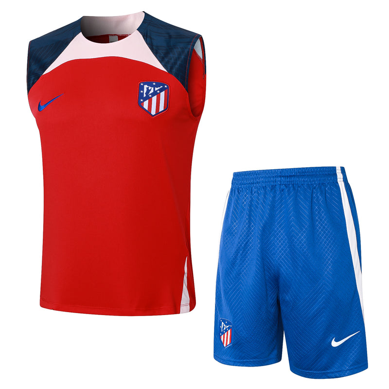 Conjunto Sem Manga Atletico Madrid 24-25 - Vermelha