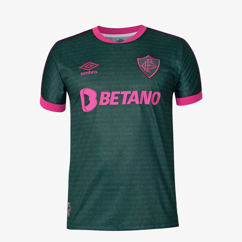 Camisa Fluminense III 23/24 s/n° Torcedor  - Verde+Rosa