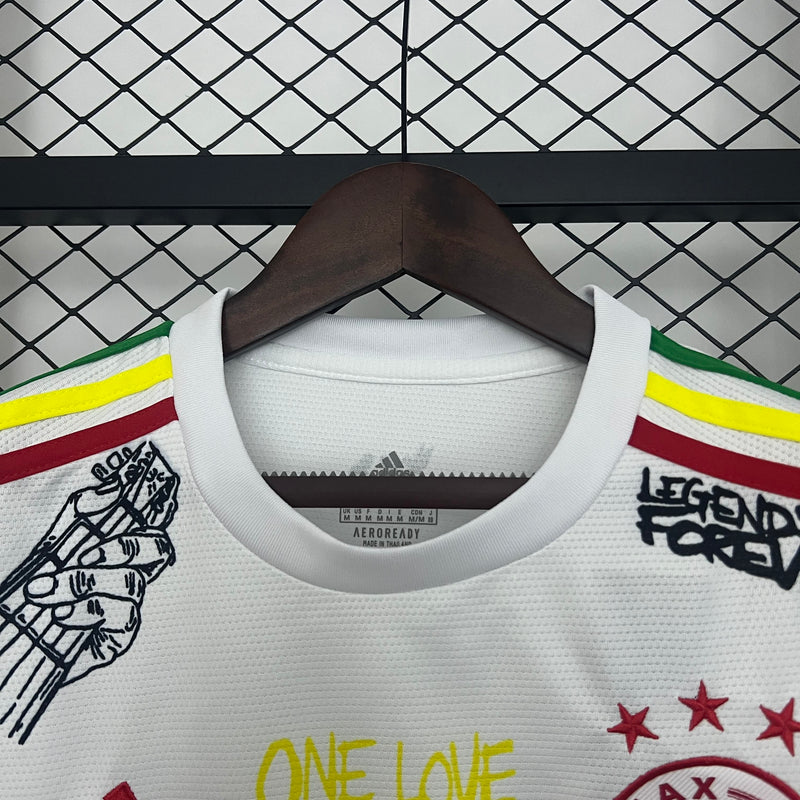 Camisa Ajax Branca 25/26 - Ed. Especial Bob Marley