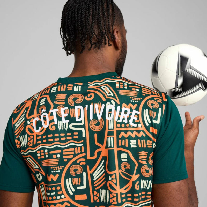 Camisa Costa do Marfim Puma 2025 Pré-Jogo