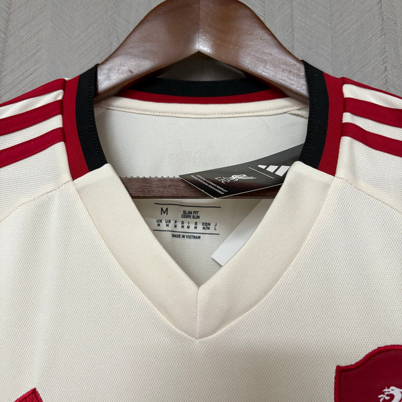 Camisas Liverpool 25/26 Adidas Torcedor Masculina - BEGE II