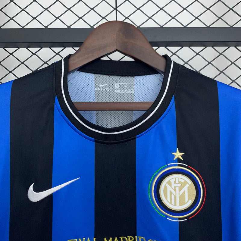 Camisa da FInal da Champions League 2010 Retro de Manga Longa da Inter de Milão