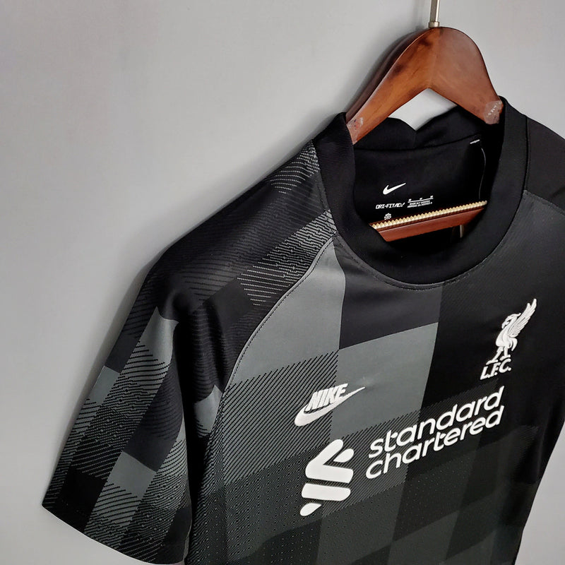 Camiseta Goleiro Liverpool II 21/22 Nike - Branco+Preto