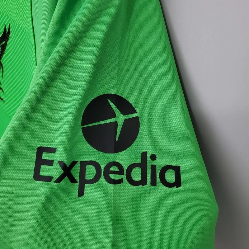 Camiseta Goleiro Liverpool I 21/22 Nike - Verde+Preto