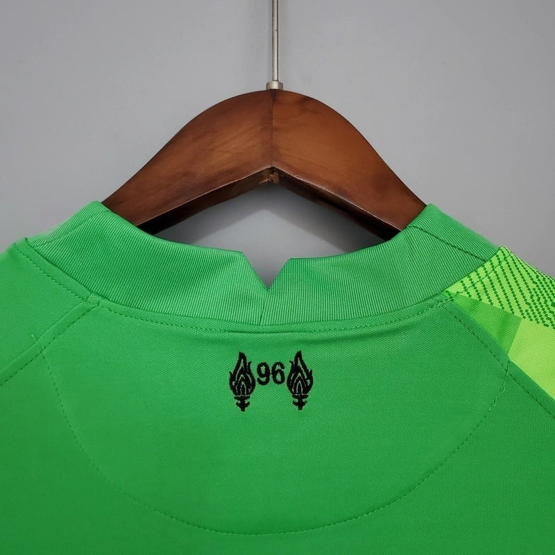 Camiseta Goleiro Liverpool I 21/22 Nike - Verde+Preto
