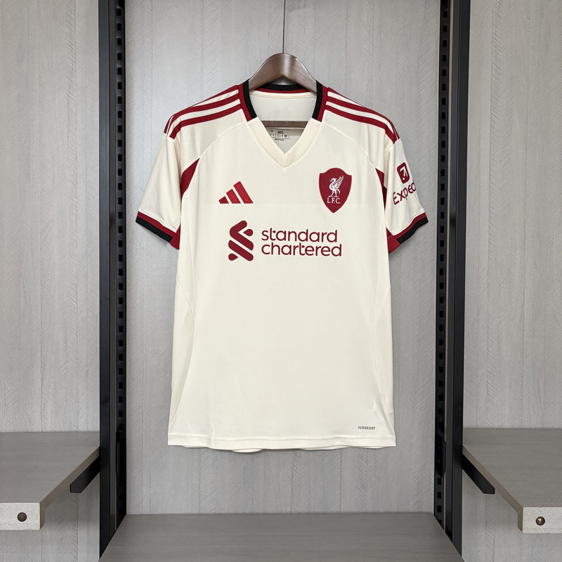 Camisas Liverpool 25/26 Adidas Torcedor Masculina - BEGE II
