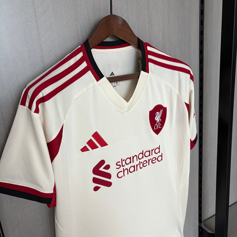Camisas Liverpool 25/26 Adidas Torcedor Masculina - BEGE II
