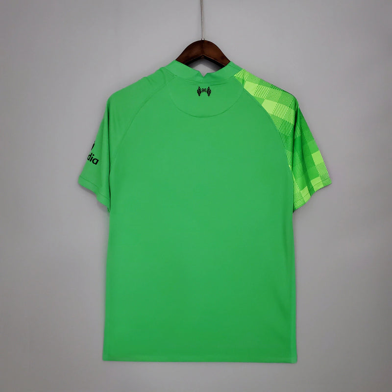 Camiseta Goleiro Liverpool I 21/22 Nike - Verde+Preto