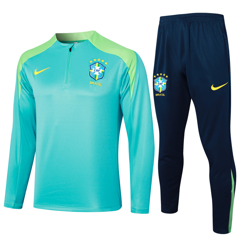 Conjunto do Brasil de Manga Longa 24-25