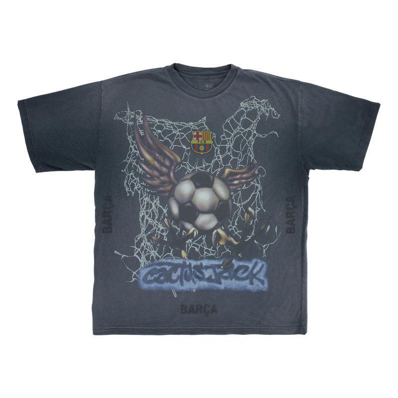CAMISETA CJ X FCB COM LOGO LAVADO E SPRAY