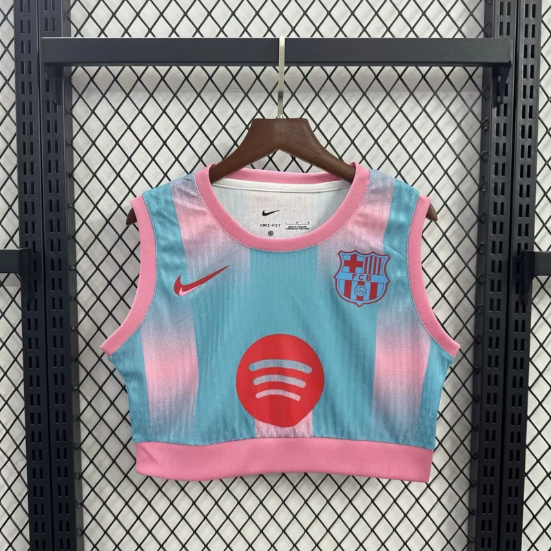 Blusa curta feminina Barcelona 25/26 Team Pro