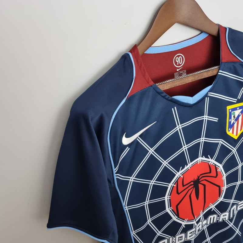 Camisa Retro Atletico Madrid 04/05 Total 90 -  Spider Man - Azul Escuro