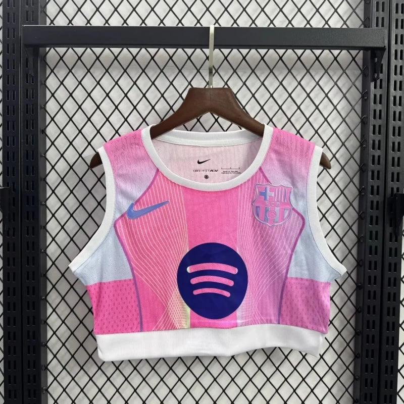 Blusa Curta Feminina Barcelona 25/26 Team Pro
