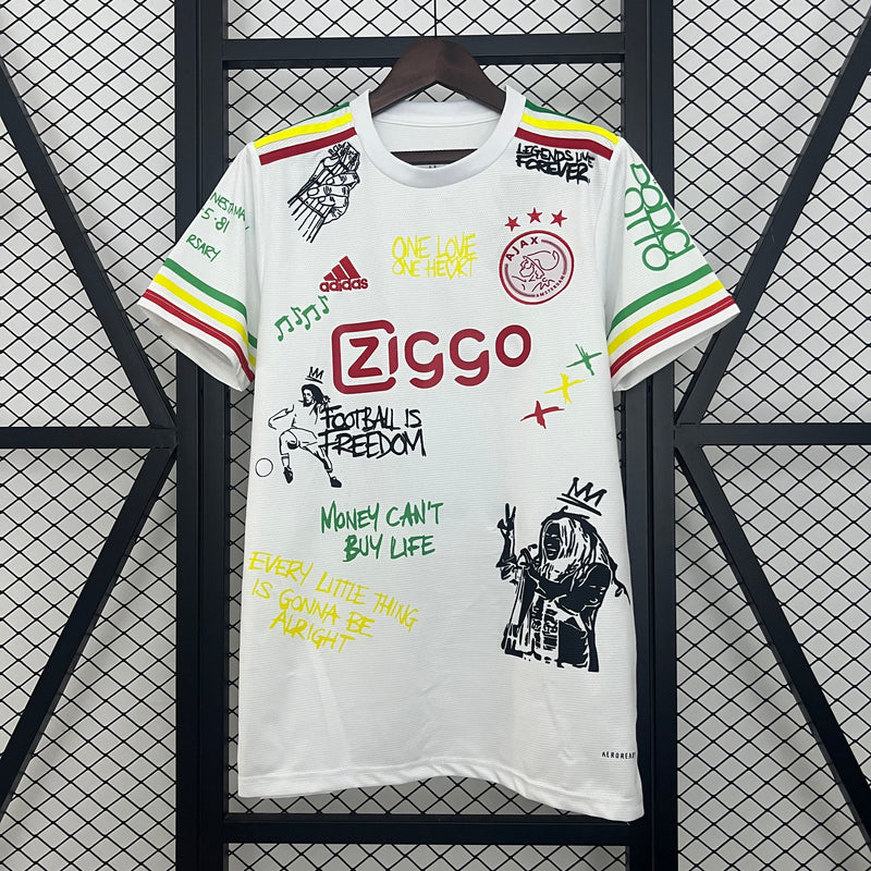 Camisa Ajax Branca 25/26 - Ed. Especial Bob Marley