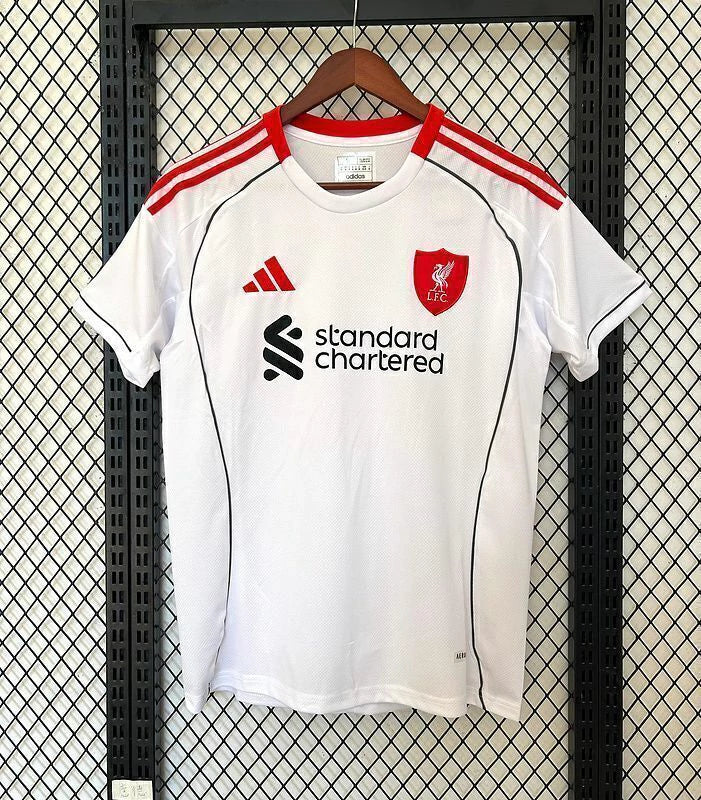Camisas Liverpool Away 25/26 Adidas Torcedor Masculina - Branca