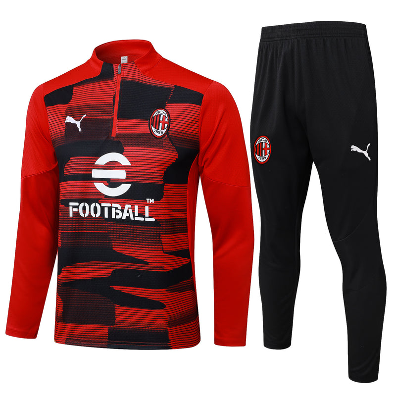 Conjunto de Trenio AC Milan 24-25 de Manga Longa