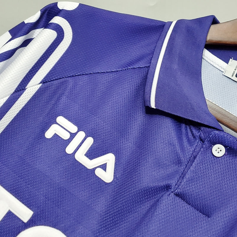 Camisa Fiorentina Retrô Home 2000 Torcedor Masculina - Roxo