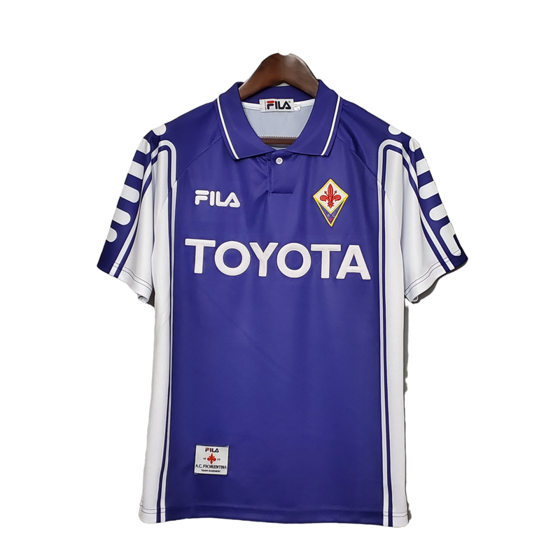 Camisa Fiorentina Retrô Home 2000 Torcedor Masculina - Roxo