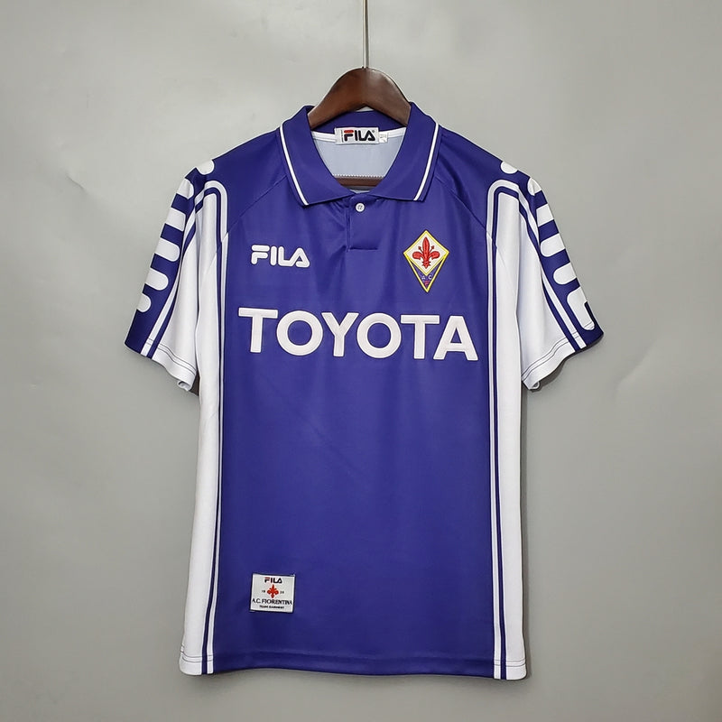 Camisa Fiorentina Retrô Home 2000 Torcedor Masculina - Roxo
